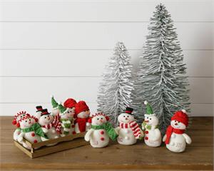 Vintage Fabric Snowman Ornaments