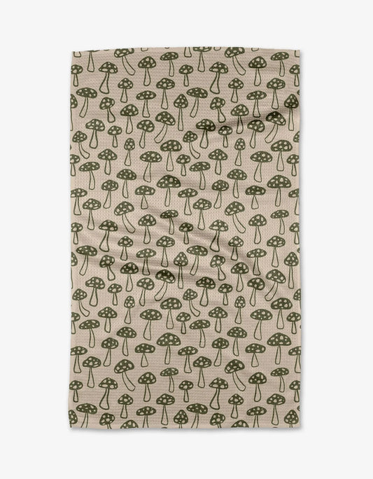 Woodland Mushroom Geometry Tea Towel